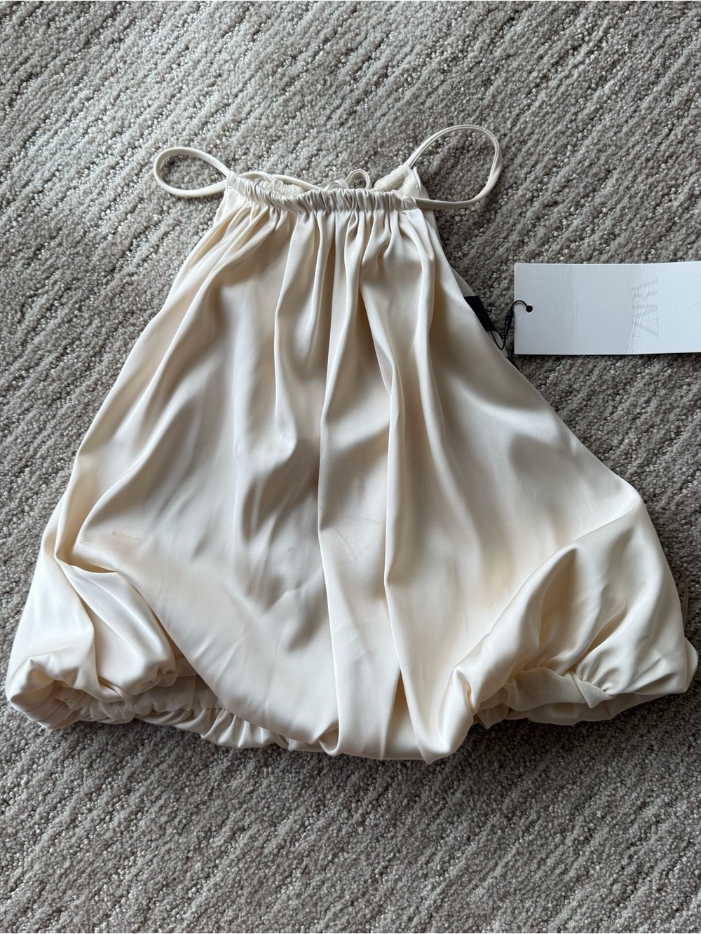 Zara Satin Cropped Draped Top